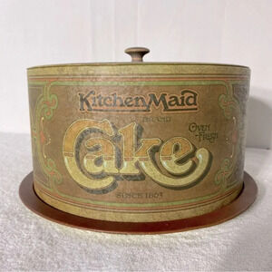 Vintage 1940's Ballonoff  Kitchen Maid Tin Cake Carrier Holder Grannycore